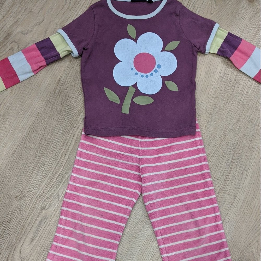Mini Boden Flower T & Mini Boden Toweling Pants